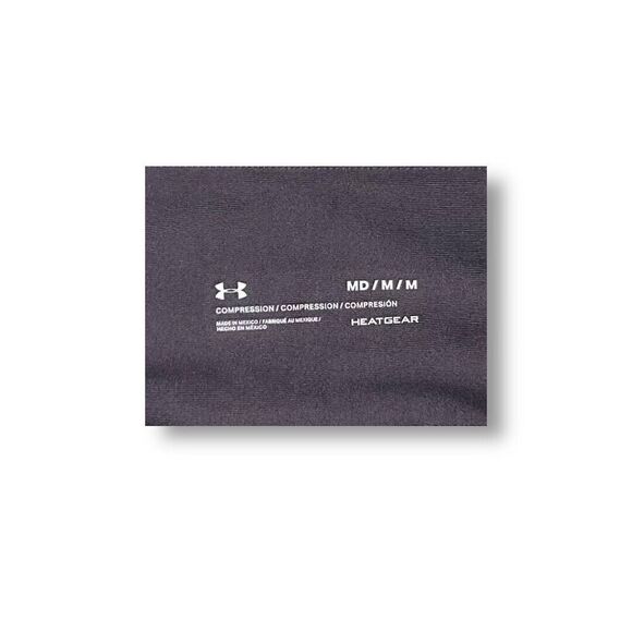 Under Armour M Leggings Black Purple HeatGear Crop Compression Stretch Athletic - Picture 8 of 9